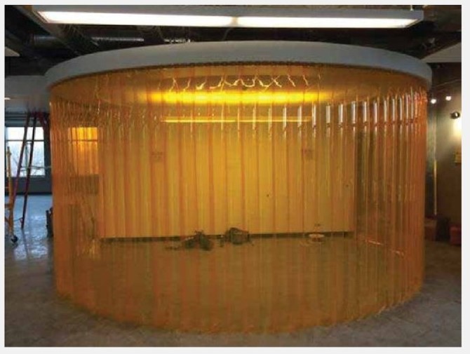 Anti-Insect Amber PVC Strip Curtains